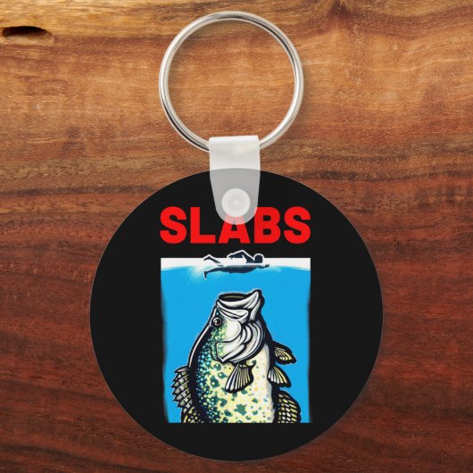 Funny Slab Famous Shark Movie Parody Slabs Crappie Schlüsselanhänger (Vorderseite)