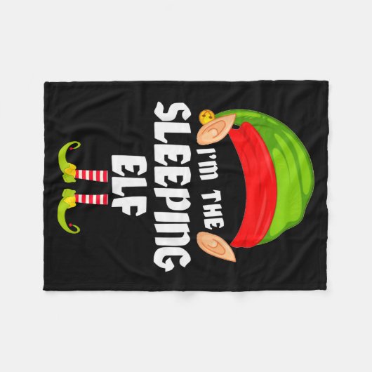 Funny Sleeng Elf Matching Family Group Pj Christma Fleecedecke (Vorderseite (Horizontal))