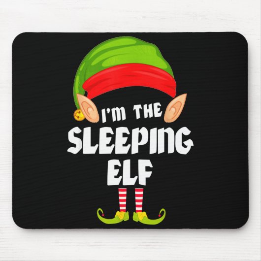 Funny Sleeng Elf Matching Family Group Pj Christma Mousepad (Vorne)