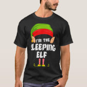 Funny Sleeng Elf Matching Family Group Pj Christma T-Shirt (Vorderseite)