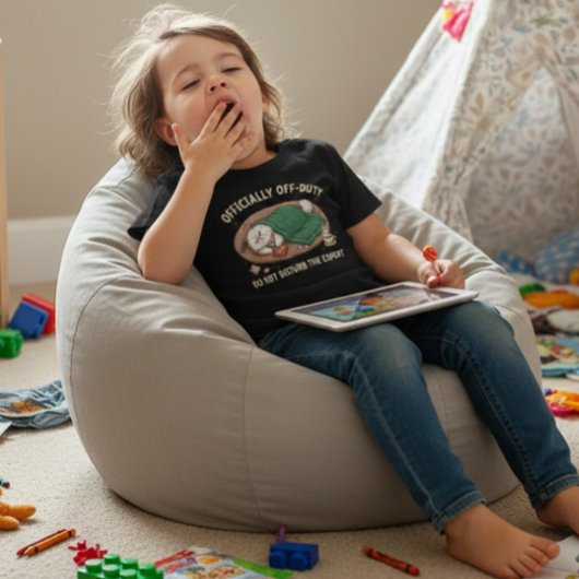 Funny Sleeping Cat Off-Duty Graphic T-Shirt