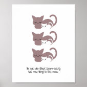 Funny Sleeping Cat Pub und Art I Notepad Poster (Vorne)