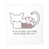 Funny Sleeping Cat Pub und Art II Notizblock (Vorderseite)