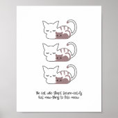 Funny Sleeping Cat Pub und Art II Poster (Vorne)