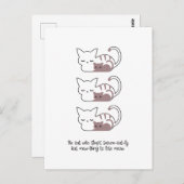 Funny Sleeping Cat Pub und Art II Postkarte (Vorne/Hinten)