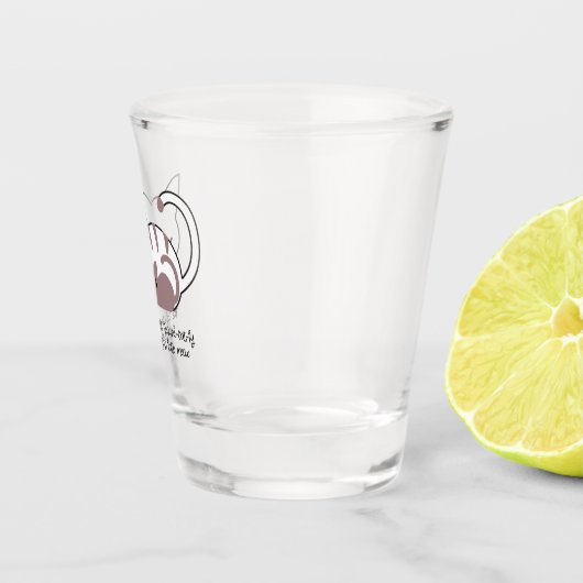 Funny Sleeping Cat Pub und Art II Schnapsglas (Rechts)