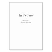 Funny Sleeping Cat Pub und Art II Tischnummer (Rückseite)