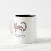 Funny Sleeping Cat Pub und Kunst I Zweifarbige Tasse (Vorderseite Links)