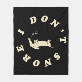 Funny Sleeping Dog Fleecedecke