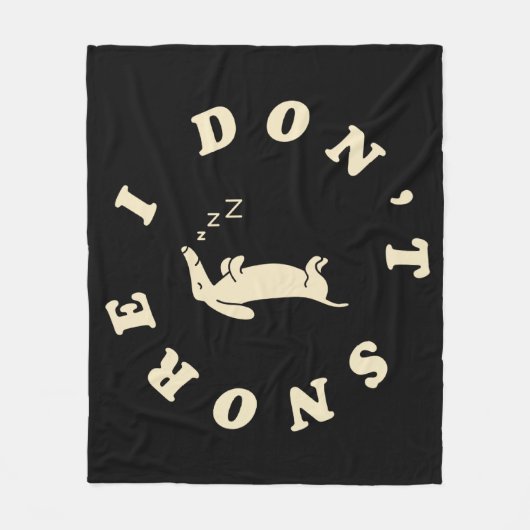 Funny Sleeping Dog Fleecedecke (Vorderseite)