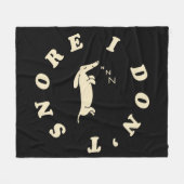 Funny Sleeping Dog Fleecedecke (Vorderseite (Horizontal))