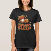 Funny Sleeping Highland Cattle Cow Pajama Bedtime T-Shirt (Vorderseite)