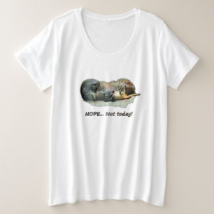 Funny, sleeping meerkats große größe T-Shirt