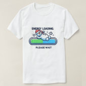 Funny Sleeping Snowman Loading Progress Bar T-Shirt (Design vorne)