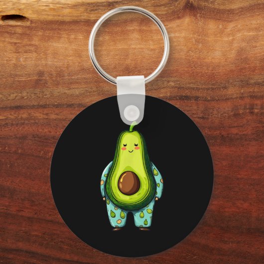 Funny Sleepy Avocado In Pajama Costume For Boys An Schlüsselanhänger (Vorderseite)