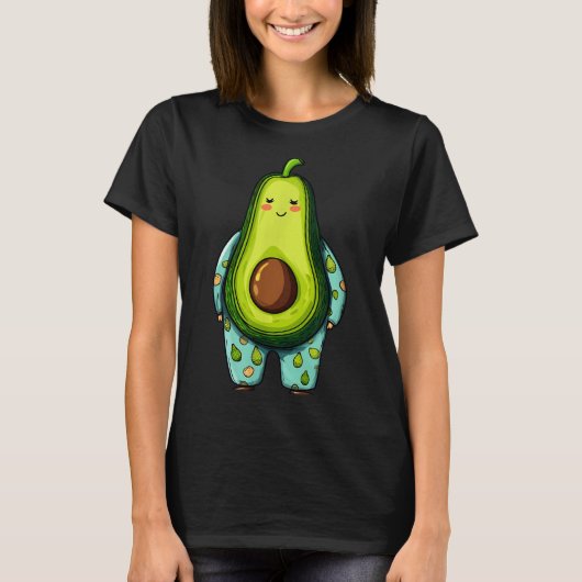 Funny Sleepy Avocado In Pajama Costume For Boys An T-Shirt (Vorderseite)