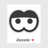 Funny Sleepy Cartoon Eyeball Vinyl Aufkleber (Blatt)