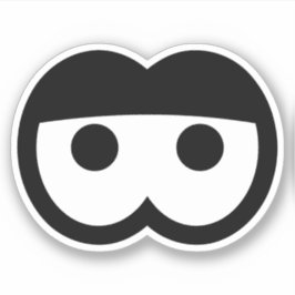 Funny Sleepy Cartoon Eyeball Vinyl Aufkleber