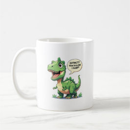 Funny Sleepy Dinosaur Benutzerdefinierter Text Kaffeetasse