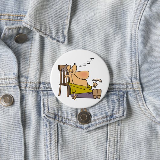 Funny Sleepy Man Napping mit Sandwich Button (Beispiel)
