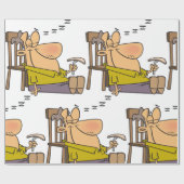 Funny Sleepy Man Napping mit Sandwich Geschenkpapier (Flach)