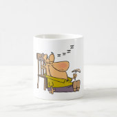 Funny Sleepy Man Napping mit Sandwich Kaffeetasse (Mittel)