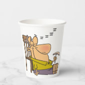 Funny Sleepy Man Napping mit Sandwich Pappbecher (Vorderseite)