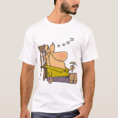 Funny Sleepy Man Napping mit Sandwich T-Shirt (Vorderseite)