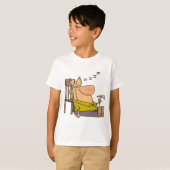 Funny Sleepy Man Napping mit Sandwich T-Shirt (Vorne ganz)