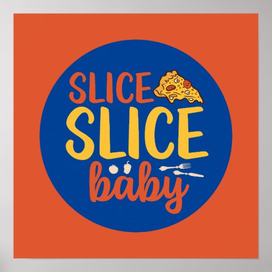 Funny Slice Baby Pizza Lover Retro Kitchen Deko (Vorne)