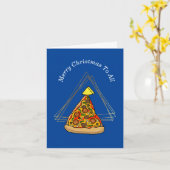 Funny Slice Pizza Christmas Card Karte (Gelbe Blume)