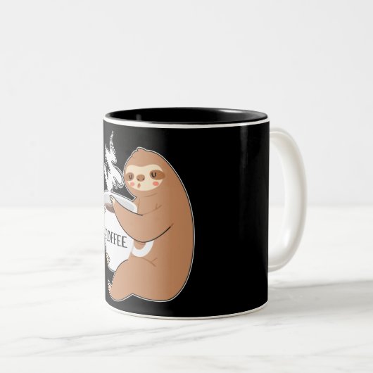 Funny Sloffee Coffee/Sloth Tasse (VorderseiteRechts)