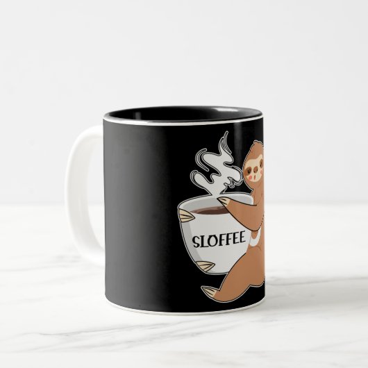 Funny Sloffee Coffee/Sloth Tasse (Vorderseite Links)