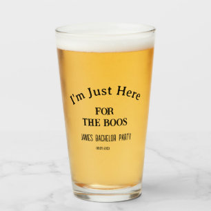 Funny Slogan Bachelor Bachelorette Wedding Party Glas
