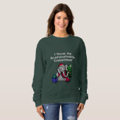 Funny Slogan Niedlicher Cartoon Elephant Weihnacht Sweatshirt (Vorne ganz)