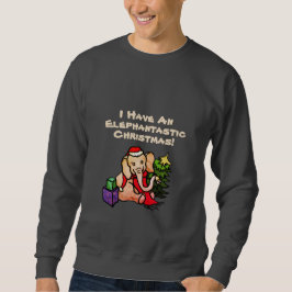 Funny Slogan Niedlicher Cartoon Elephant Weihnacht Sweatshirt