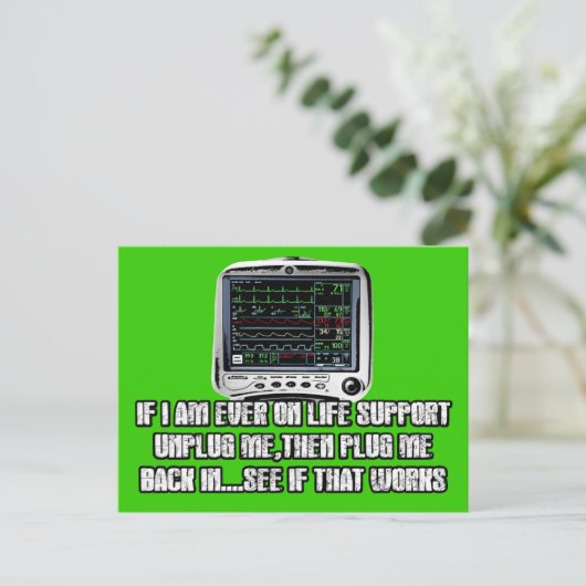 Funny Slogan Postkarte (Stehend Vorderseite)