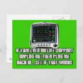 Funny Slogan Postkarte (Vorne/Hinten)