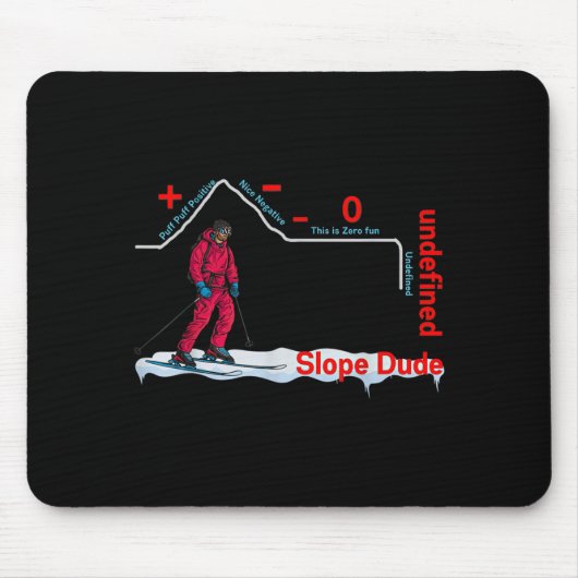 Funny Slope Dude Algebra Geometry Middle School Ma Mousepad (Vorne)