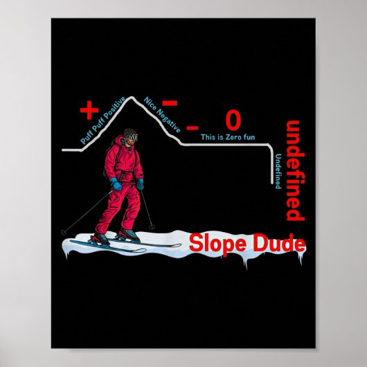Funny Slope Dude Algebra Geometry Middle School Ma Poster (Vorne)