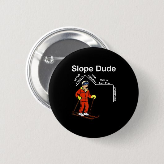 Funny Slope Typ Algebra Geometry Middle School Ma Button (Vorne & Hinten)