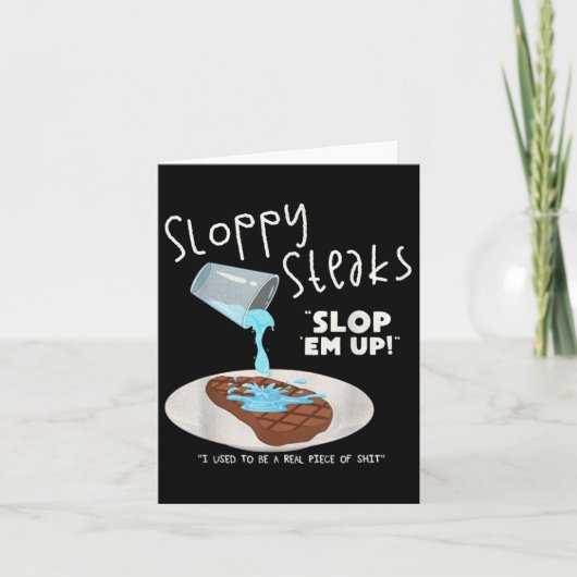 Funny Sloppy Steppy Futter Lover Spaß Karte (Vorderseite)