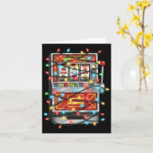 Funny Slot Machine Christmas Graphics Lights Lover Karte (Gelbe Blume)