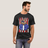 Funny Sloth 4. Juli Merica Vierte Patriotic T-Shirt (Vorne ganz)