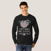 Funny Sloth Animal Sloth T-Shirt (Vorne ganz)