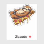 Funny Sloth aß Pizza, Kawaii Animal Lover Clas Aufkleber (Blatt)