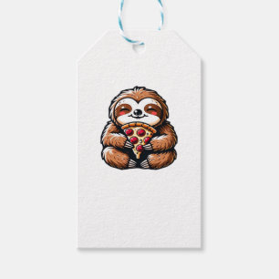Funny Sloth aß Pizza, Kawaii Animal Lover Clas Geschenkanhänger