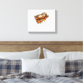 Funny Sloth aß Pizza, Kawaii Animal Lover Clas Leinwanddruck (Insitu (Schlafzimmer))