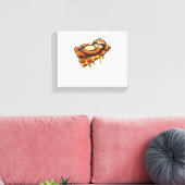 Funny Sloth aß Pizza, Kawaii Animal Lover Clas Leinwanddruck (Insitu (Wohnzimmer))
