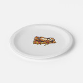 Funny Sloth aß Pizza, Kawaii Animal Lover Clas Pappteller (Schrägansicht)